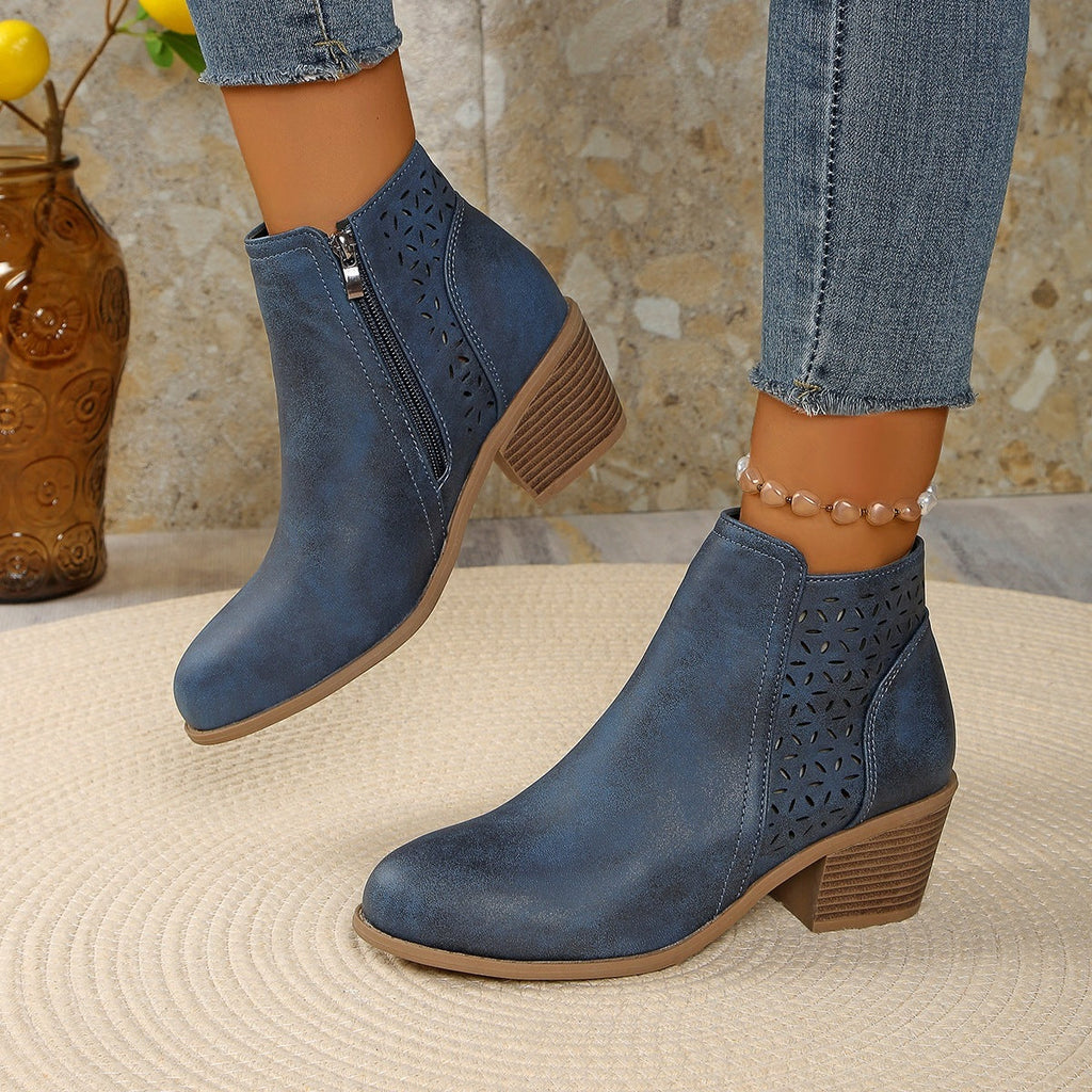 Prairie Nights Cutout Ankle Boots