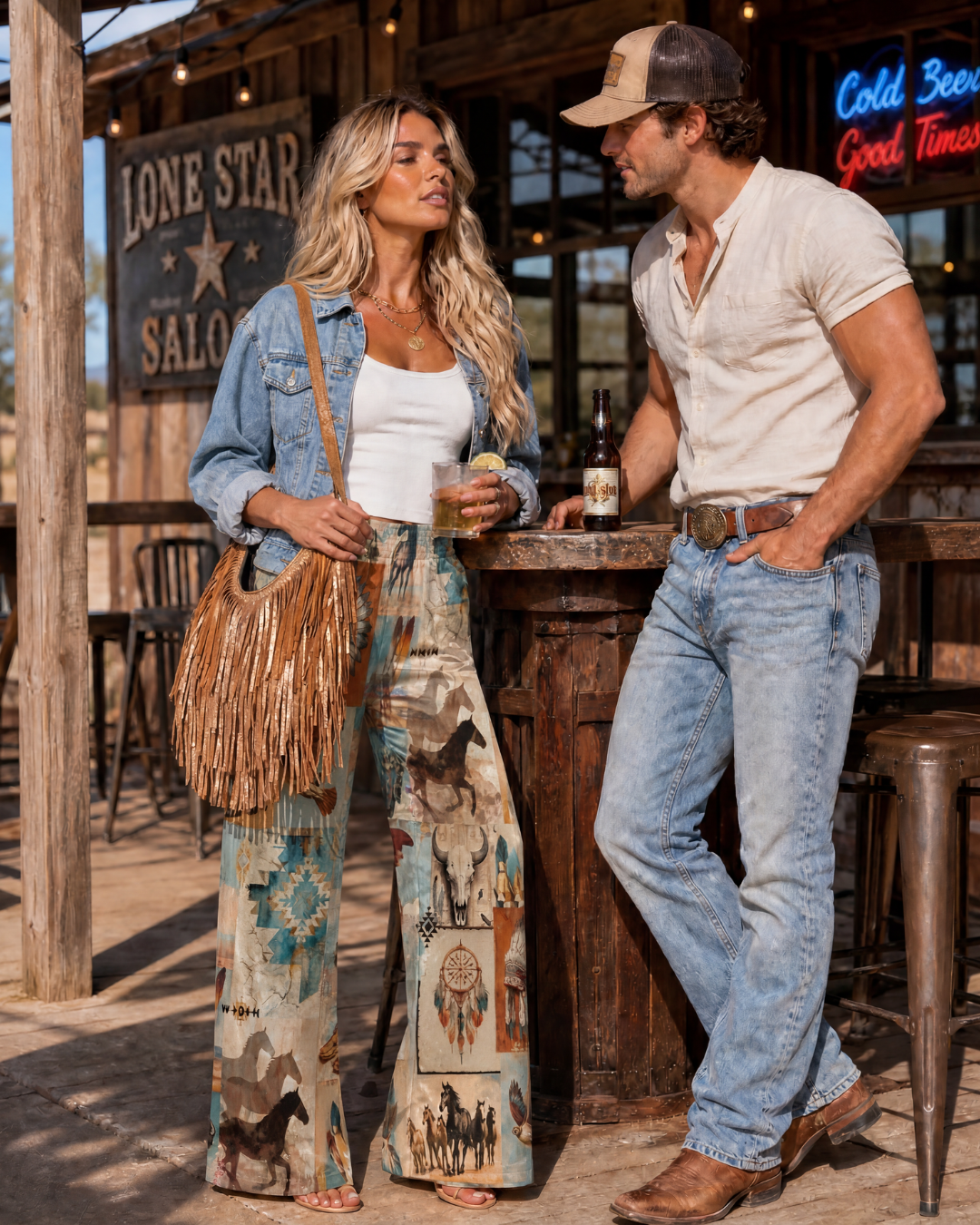 Baha Ranch Bohemian Dreams Wide Leg Pants